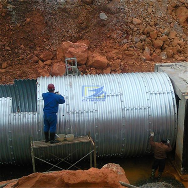 round corrugated steel pipe  as the culvert 