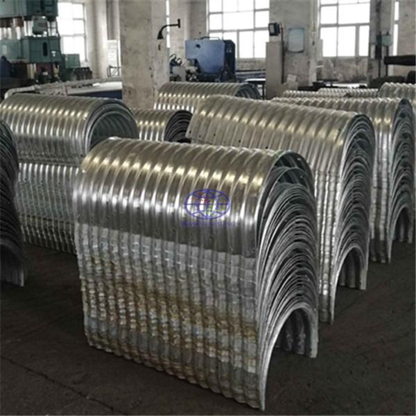 corrugated steel culvert assembled by two half round parts